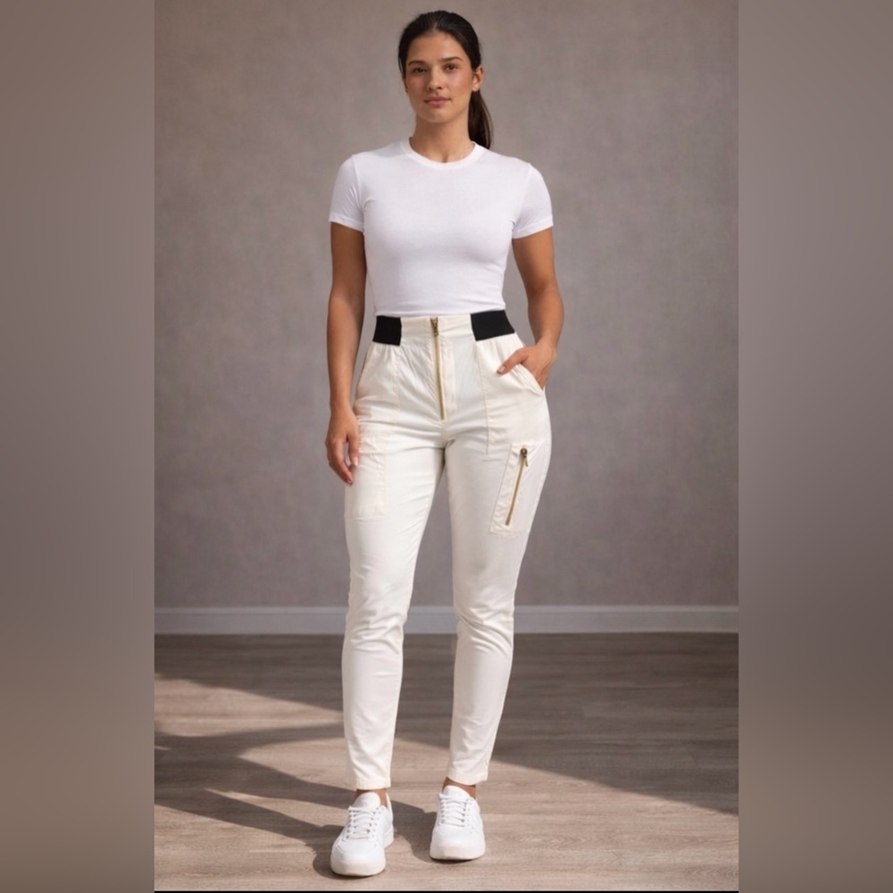Jaanuu’s White High-Waisted Pants